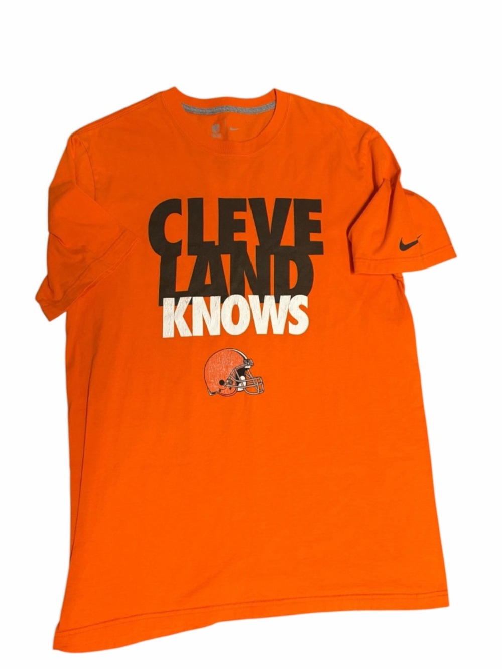 Nike Cleveland Browns Orange Graphic Tee Large NFL Football Shirt Cleve Land